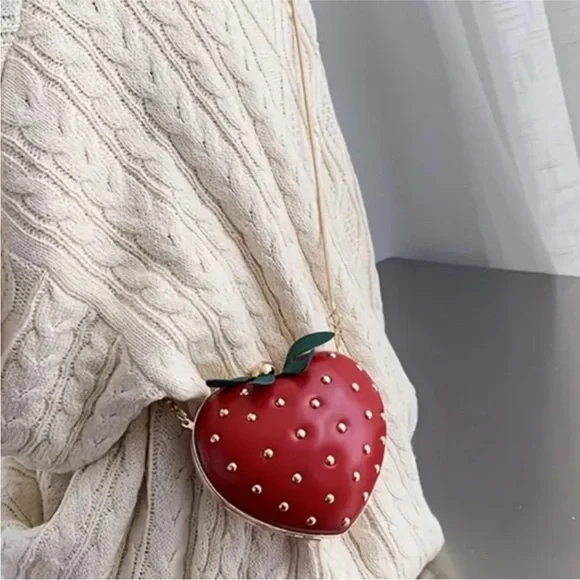 NWOT Strawberry Crossbody Purse - Picture 5 of 6